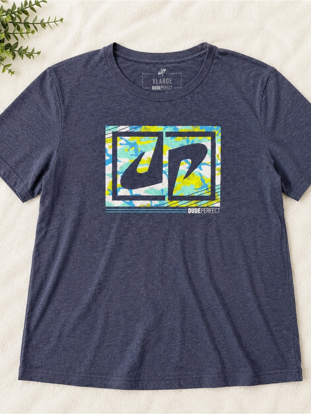 Dude Perfect Graphic T-Shirt Navy Blue XL Short Sleeve